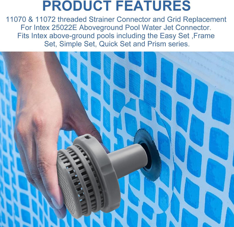 Strainer Connector Replacement 11070 & 11072 Fits for Intex Swimming Pool 250... gallery