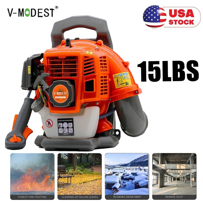 Backpack Leaf Blower Gas Powered Snow Blower 550CFM 43CC 2-Stroke 190MPH 1.7HP gallery