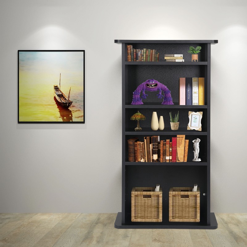 Freestanding 36" Height DVD CD Media Cabinet Storage Adjustable 5 Layers Stand gallery