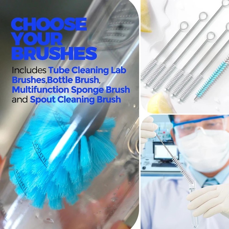 9PCS Bottle Brush Pipe Cleaning Kit Bong Brushes Water Bubbler Hose Tips Cleaner gallery