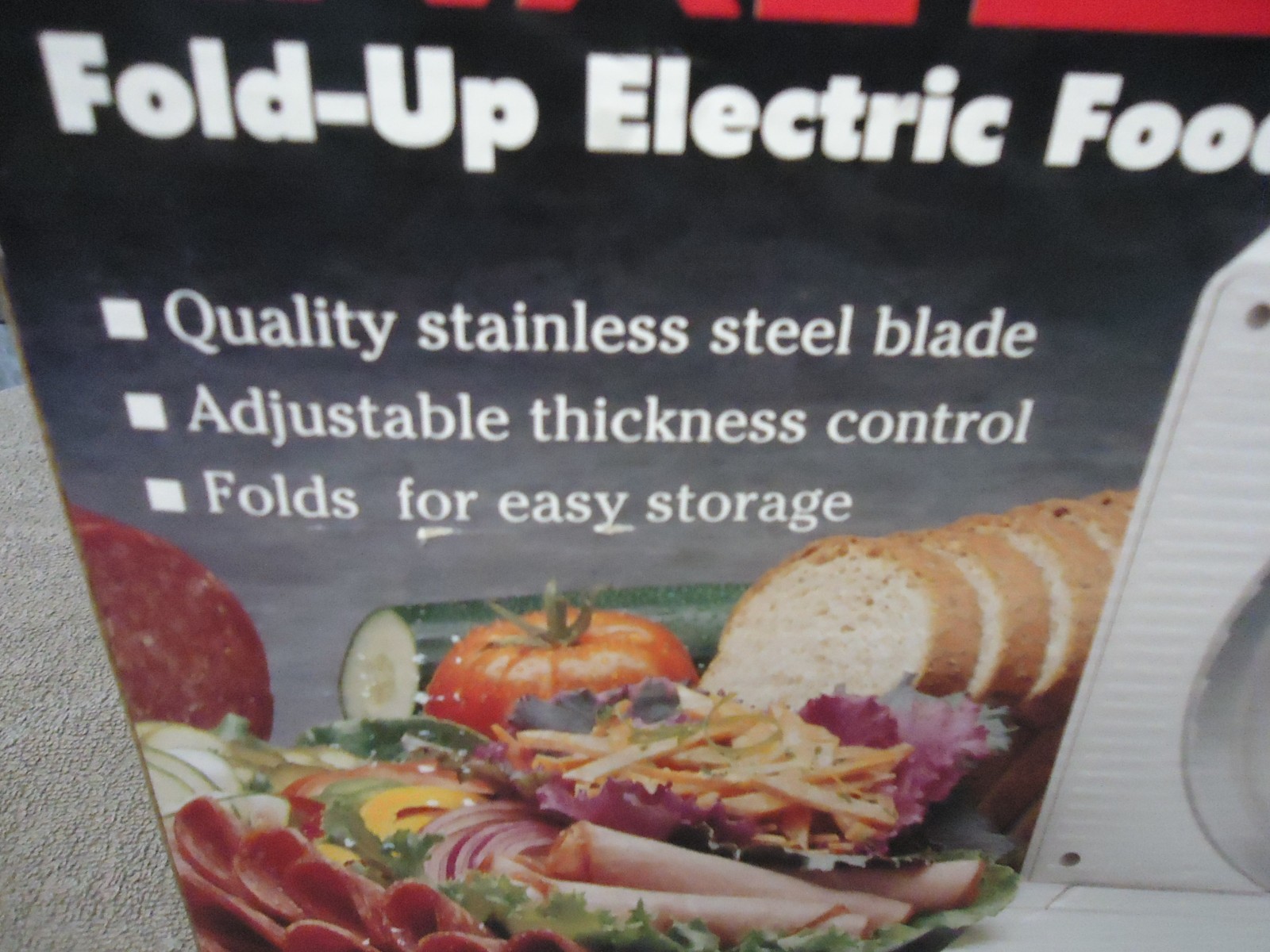 RIVAL FOLD UP ELECTRIC FOOD / MEAT SLICER WHITE MODEL 1042 ( new ) ^ gallery