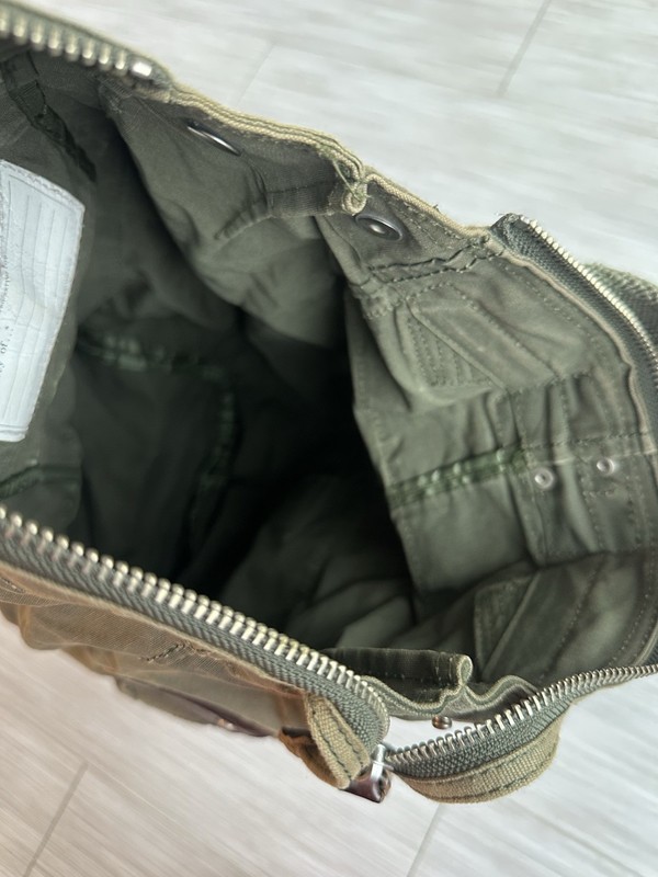 Green Canvas Hiking Backpack with Leather Trim and External Pockets 5