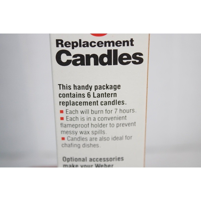 Weber Lantern Replacement Candles 6-Pack Unused Camping Outdoor Lighting gallery