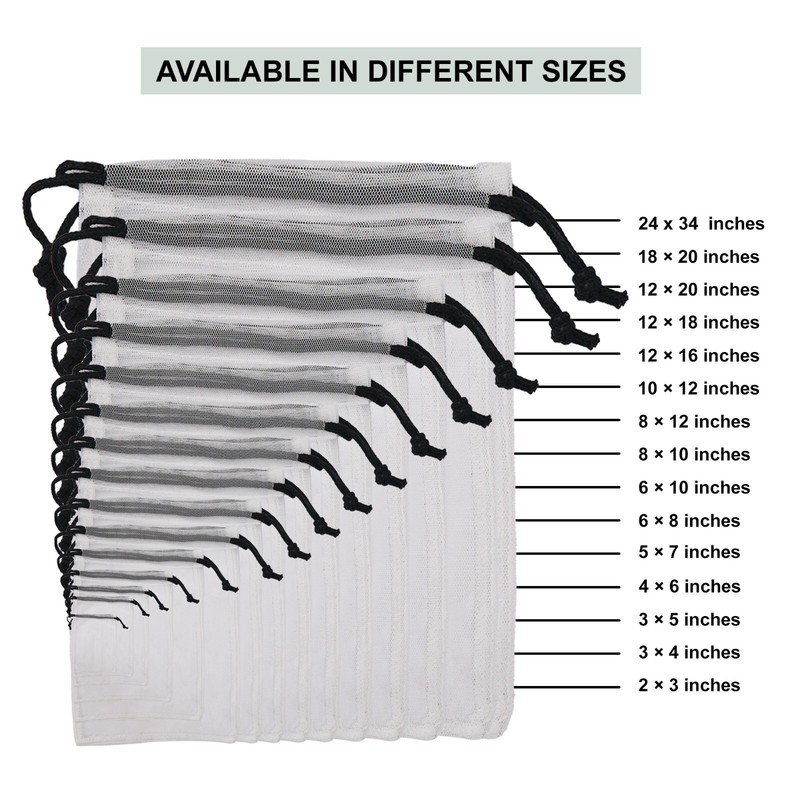 100% Polyester Mesh Drawstring Pouch for everyday use gallery
