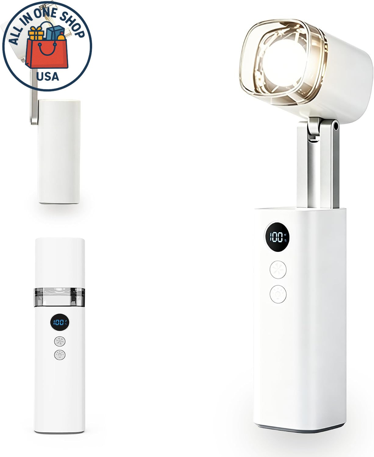 Portable Handheld Fan with Stepless Speed Control and Rechargeable Battery gallery