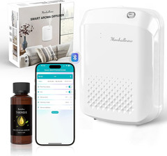 Waterless Essential Oil Diffuser, 2500 Sq.Ft Coverage, Bluetooth App Control, No