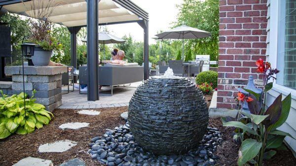 Aquascape Small Stacked Slate Sphere Fountain 78287 gallery