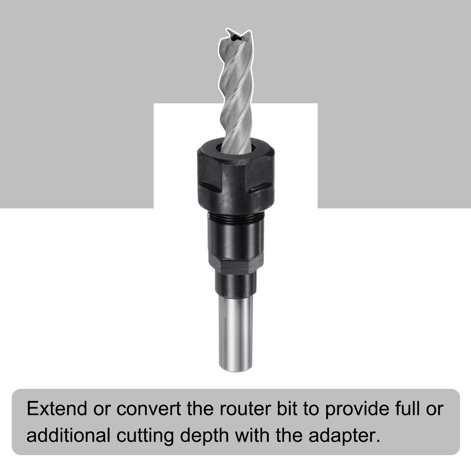 12.7mm to 12.7mm Router Collet Extension Rod Converter Adapter gallery