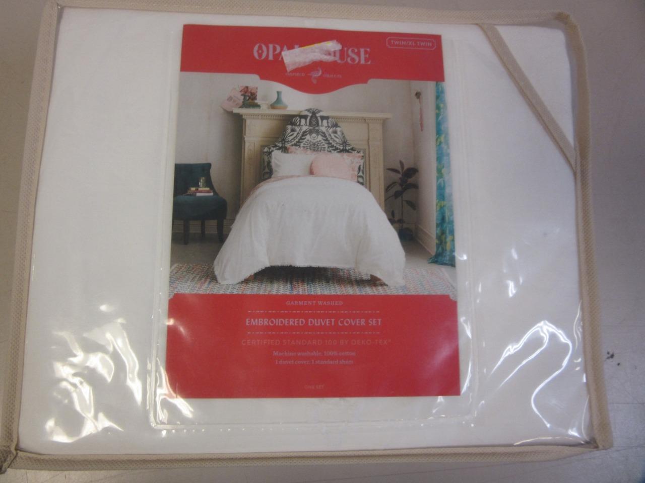 Garment Washed Embroidered Duvet Cover Set Opalhouse Twin / Twin Extra Long XL gallery
