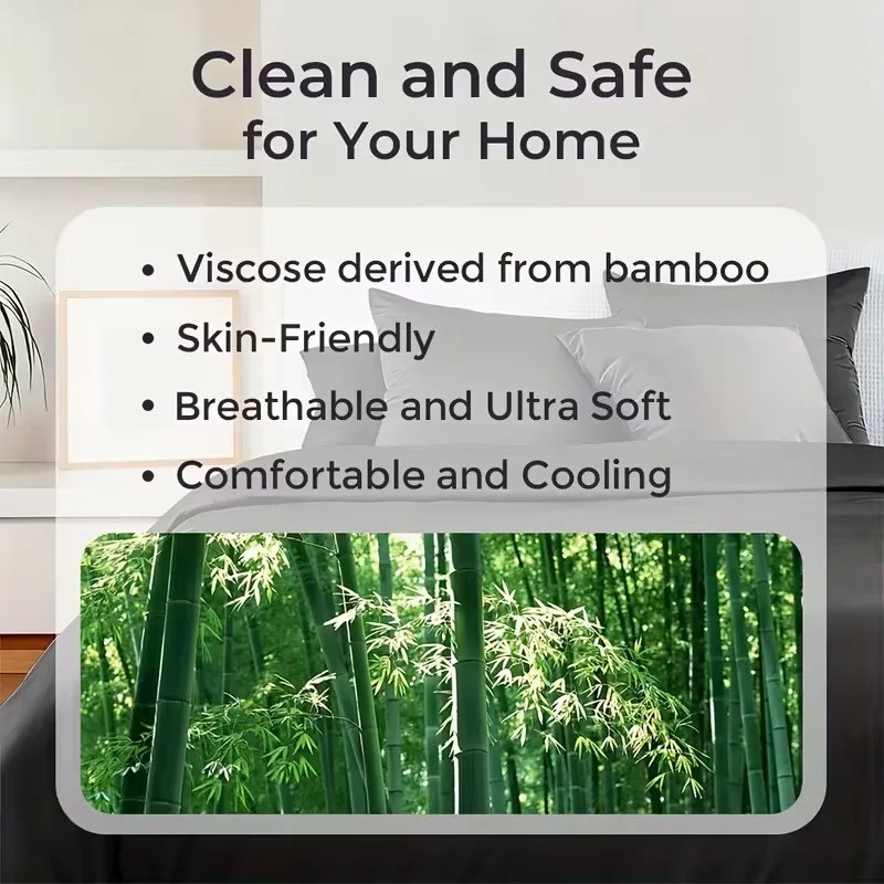 Bamboo Queen Sheet Set 4/6 PCS Cooling Breathable Soft Bedding Set gallery