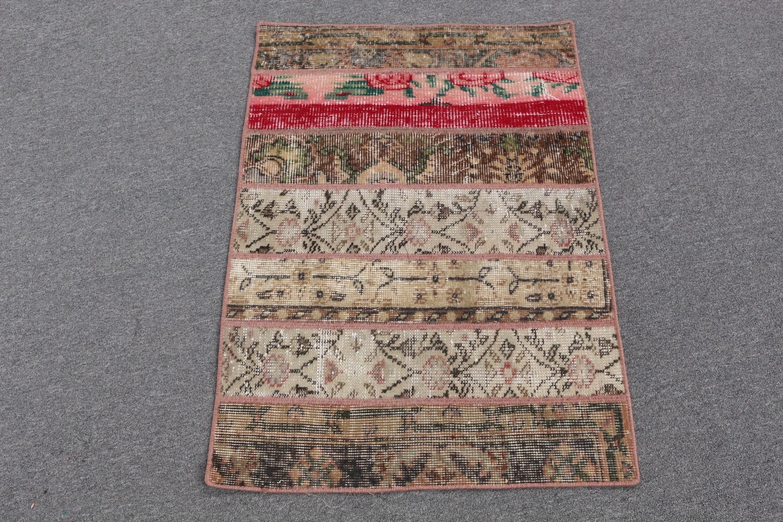 Turkish Rug, 2,2x3,2 ft Small Rug, Red Brown Wool Rug gallery