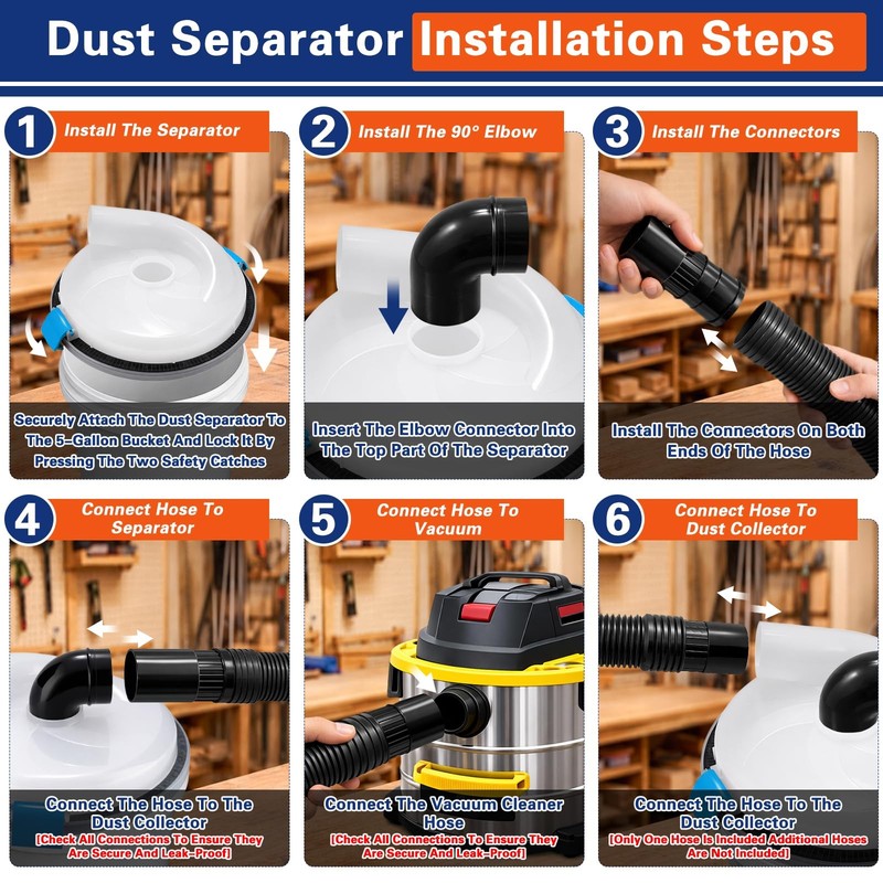 Dust Separator - High-Efficiency Cyclone Dust Separator, Low-Profile Dust Sep... gallery
