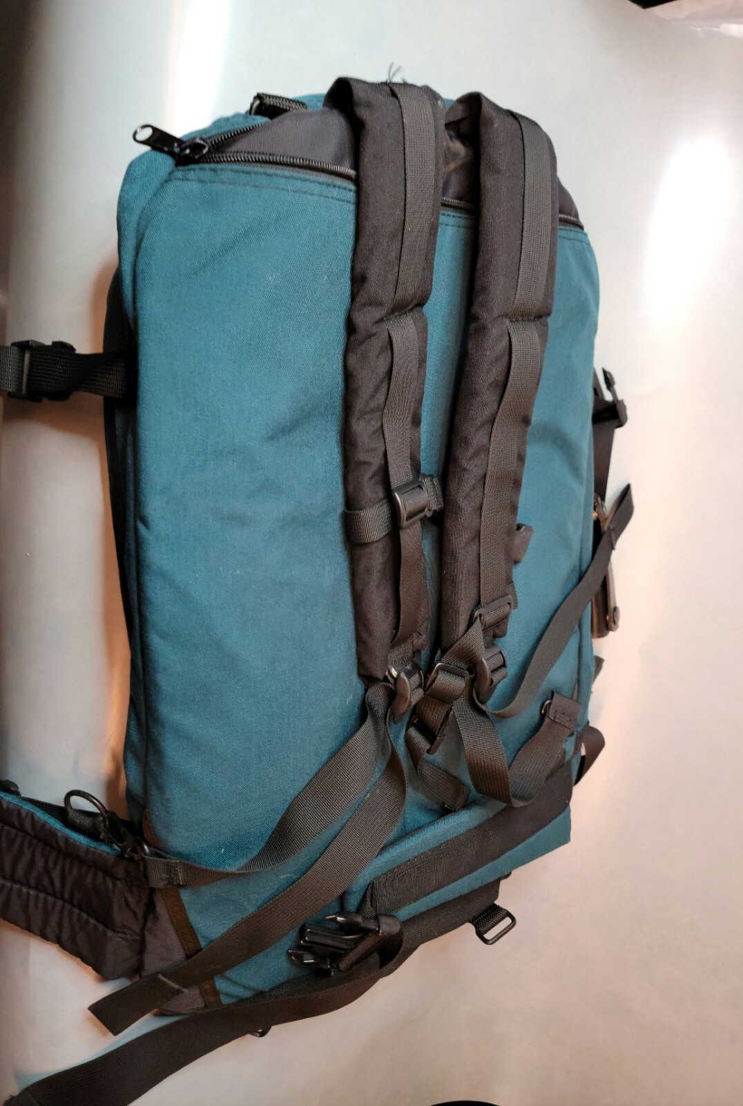 Large Hiking Backpack 24" Large Green Back Support Waist Belt Back Pack  2