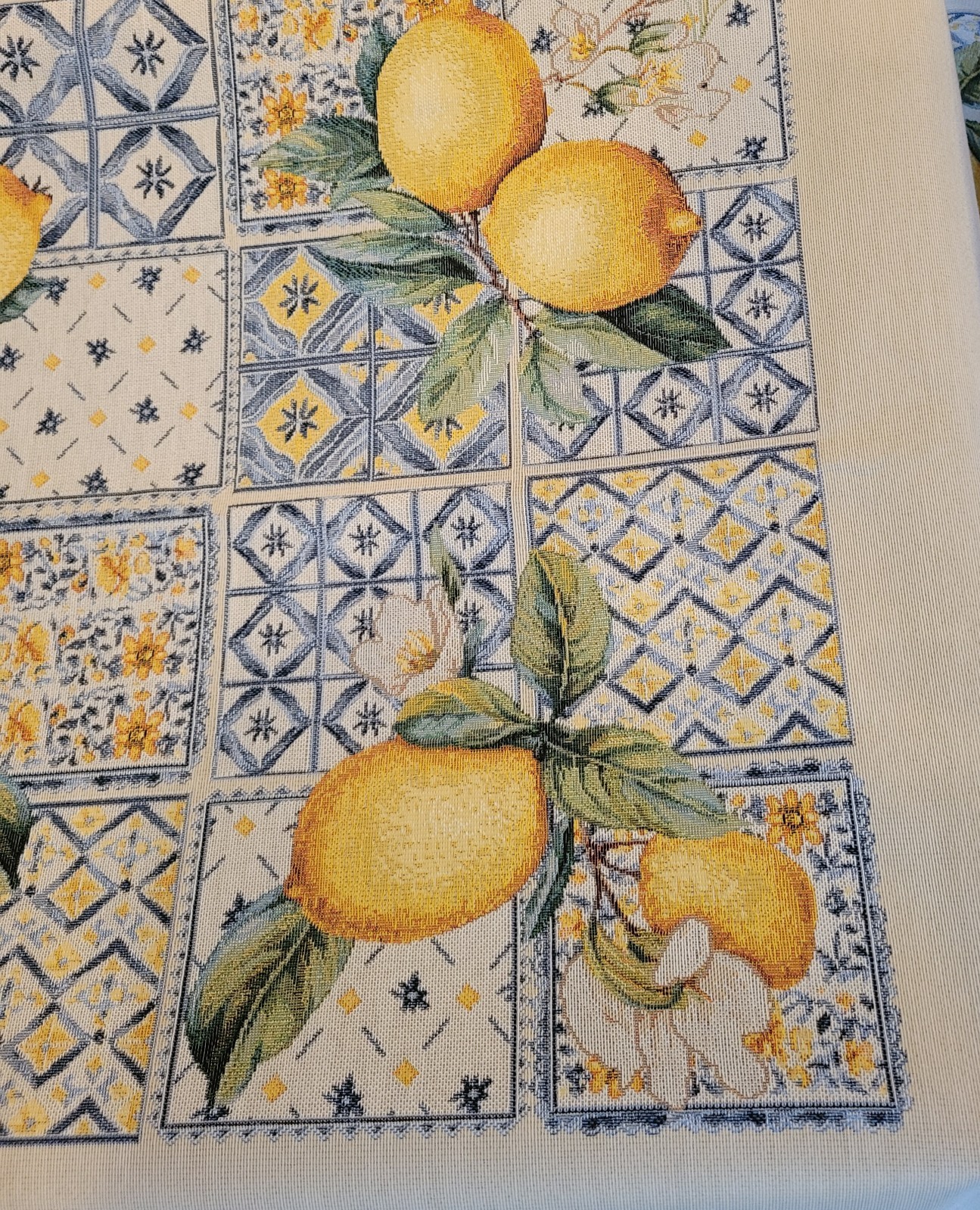 Lemon Patterned Tablecloth (56 x 70 Rectangle, made in Portugal) gallery