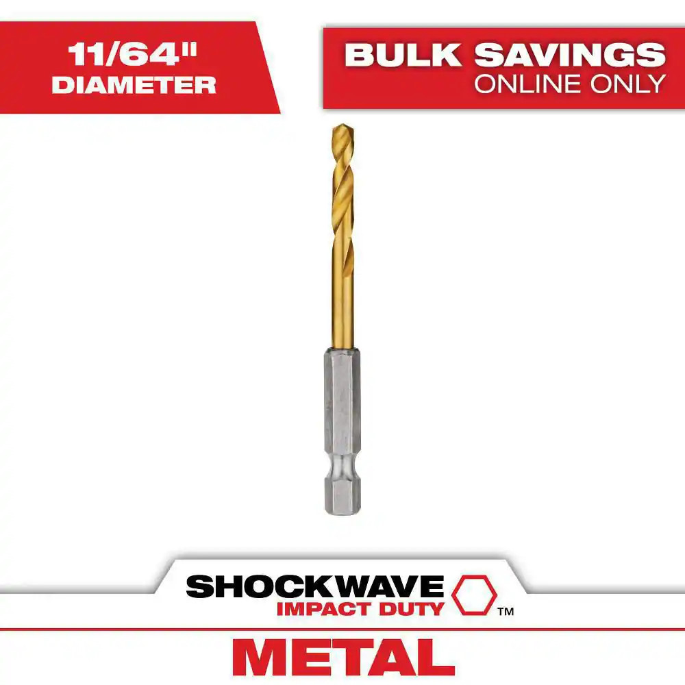 SHOCKWAVE 11/64 In. Titanium Twist Drill Bit gallery