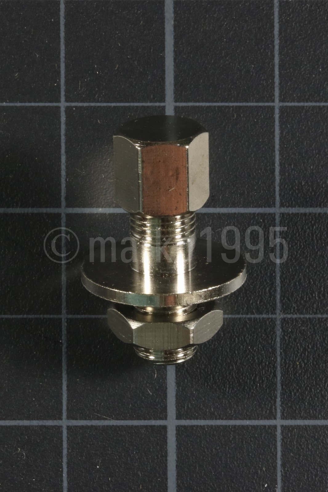 Nickel Plated Brass Bulkhead Panel Mount Air Compressor Tank Fill Valve Schrader gallery