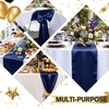 12 Pack Navy Blue Satin Table Runner 12 x 108 Inch, Dark Blue Runners for Tab... gallery