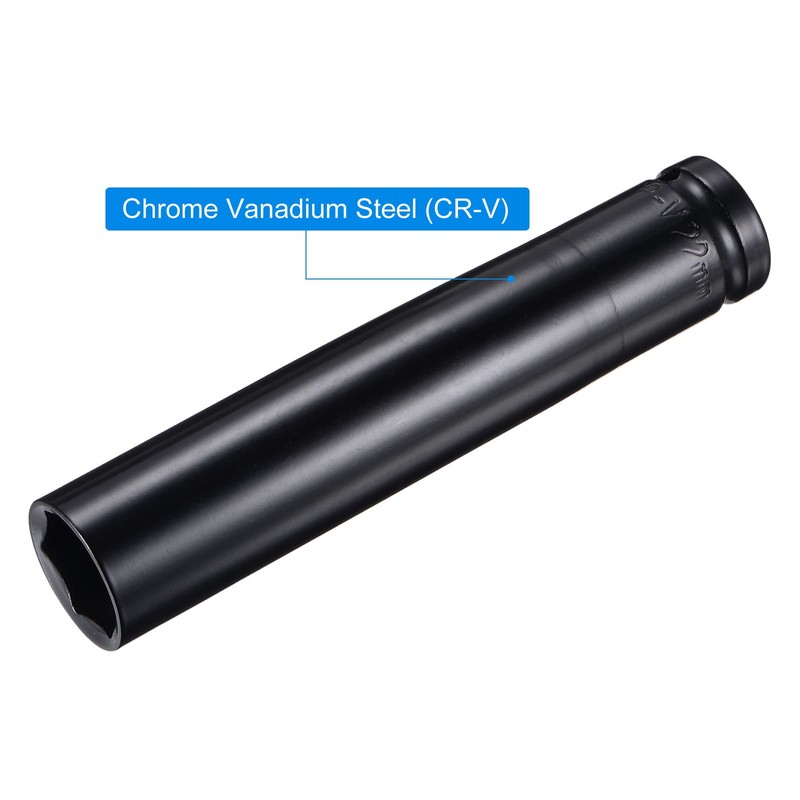 1/2" Drive x 22mm Deep Impact Socket - CR-V Steel 6" Length 6-Point gallery