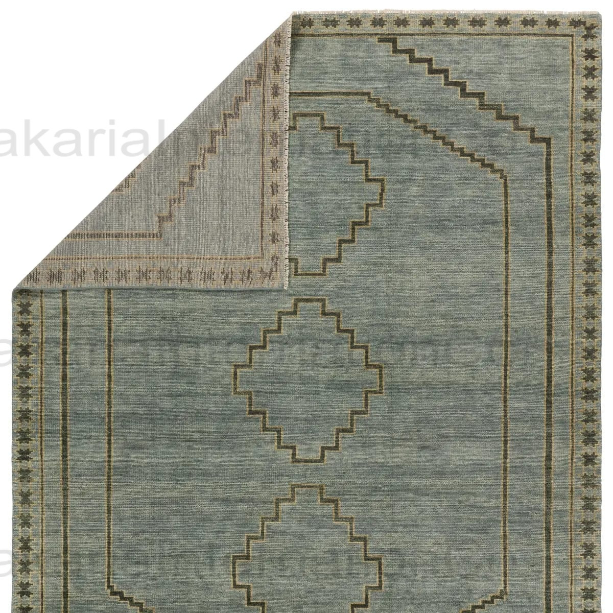 Hand Knotted Wool Rug Vintage Oushak Style Oriental Carpet 3x5 Living Room gallery
