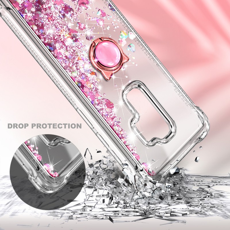 For Samsung Galaxy S9 /S9 Plus, Liquid Glitter Case + Screen Protector & Lanyard gallery