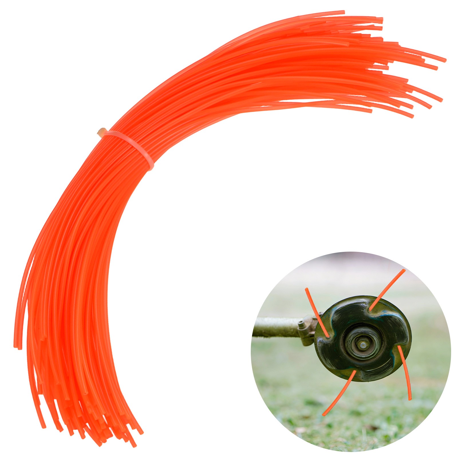 100Pcs 30x0.24cm Pre-Cut Trimmer Line Replacement String, Round Nylon Line Red gallery