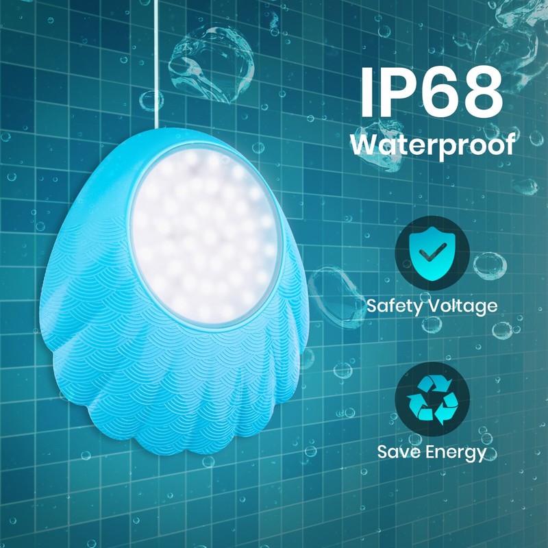 2Pack LED Pool Lights for Above Ground Pool with APP & Remote Control 33ft Cord gallery