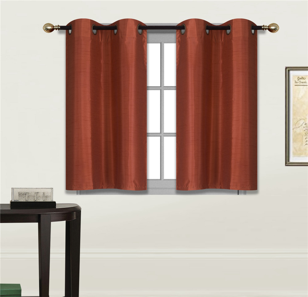 1 Set Grommets Window Curtain Silky Panel Insulated Blackout 30"x36" (D24) gallery