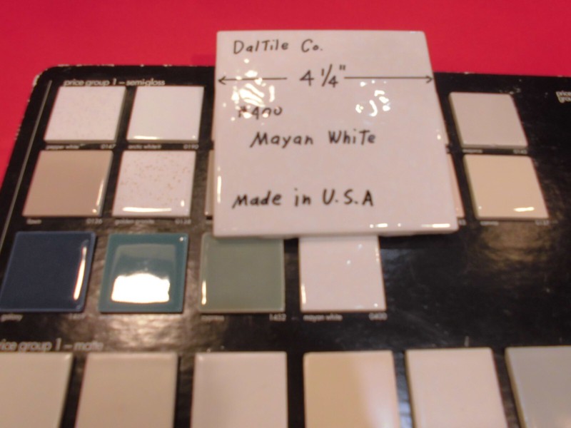 1 pc. Mayan White: Glossy Ceramic Tile by Daltile 4-1/4" Tiny, Bumpy, Dimple gallery