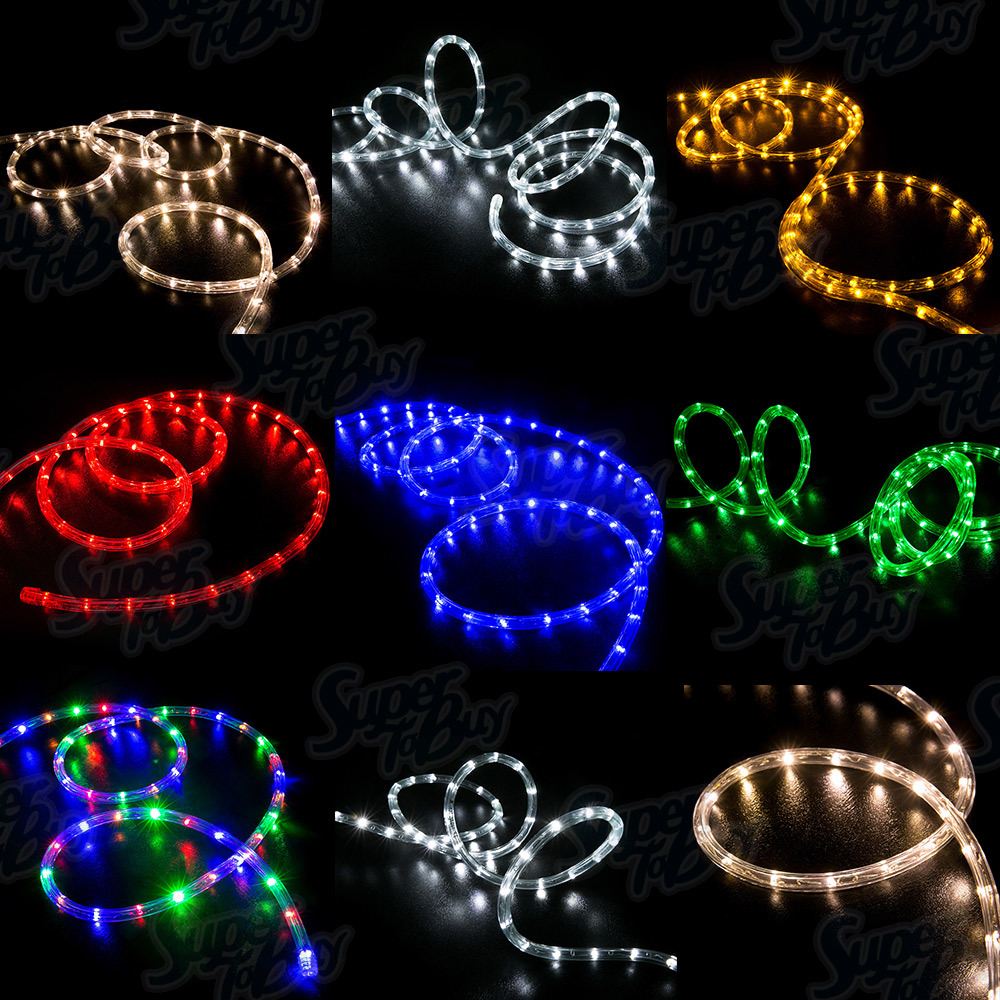LED Rope Lights 10' 25' 50' 100' 150'ft Accent Christmas Decorations Extendable gallery