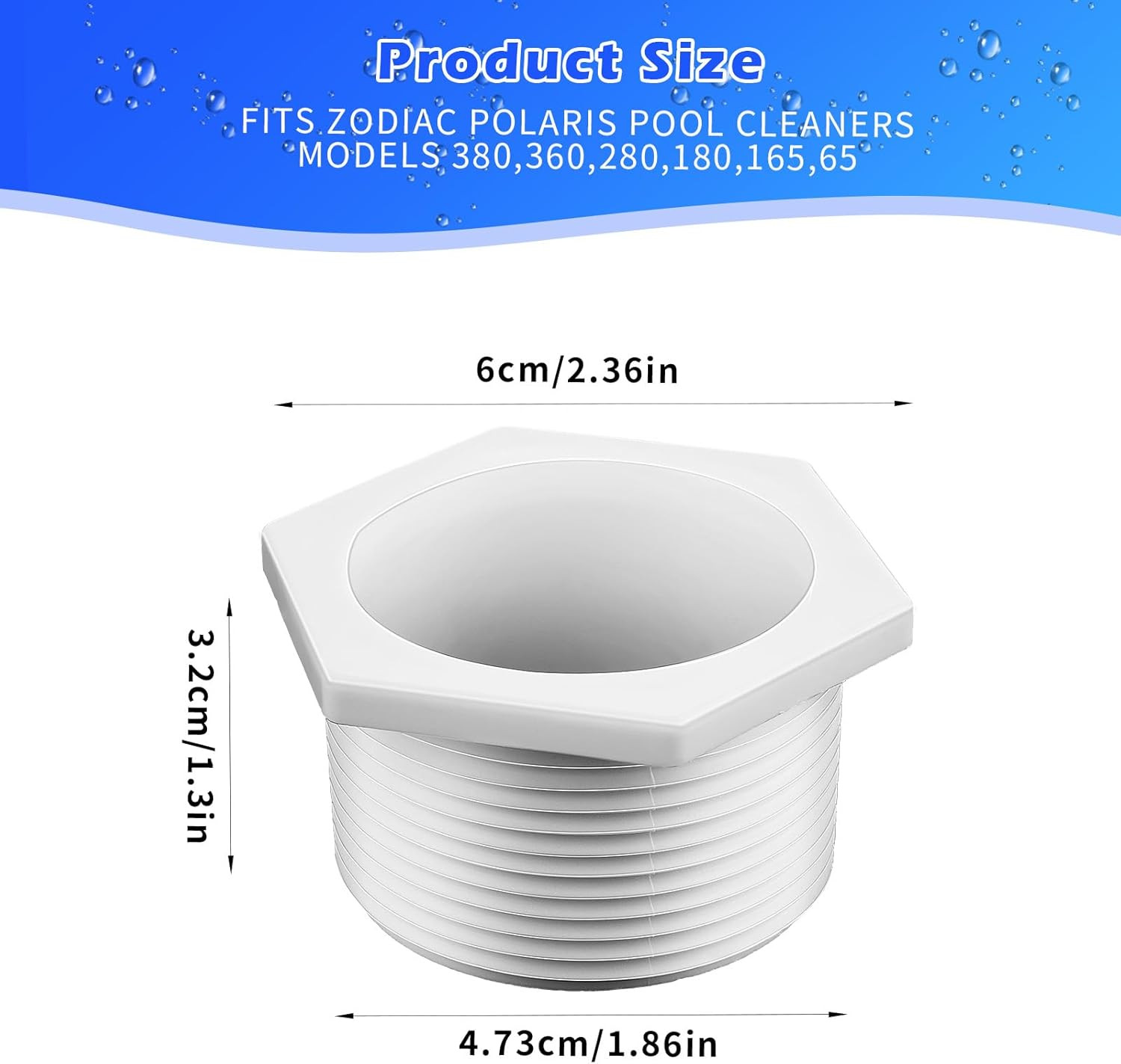 2 Pcs 6-500-00 Pool Cleaner Universal Wall Fitting (UWF) Connector Replacemen... gallery