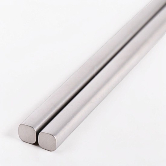 Katsuki Pure Titanium Chopsticks Plain Matte Silver 22.5cm Made in Japan gallery