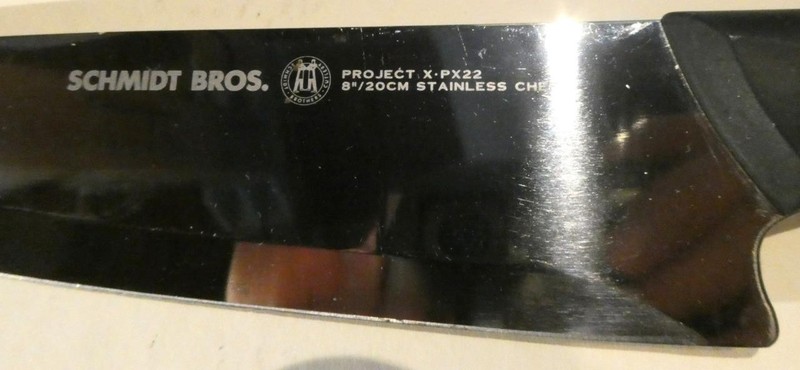 AUTHENTIC SCHMIDT BROS PROJECT X PX22 8IN. STAINLESS STEEL CHEFS KNIFE gallery
