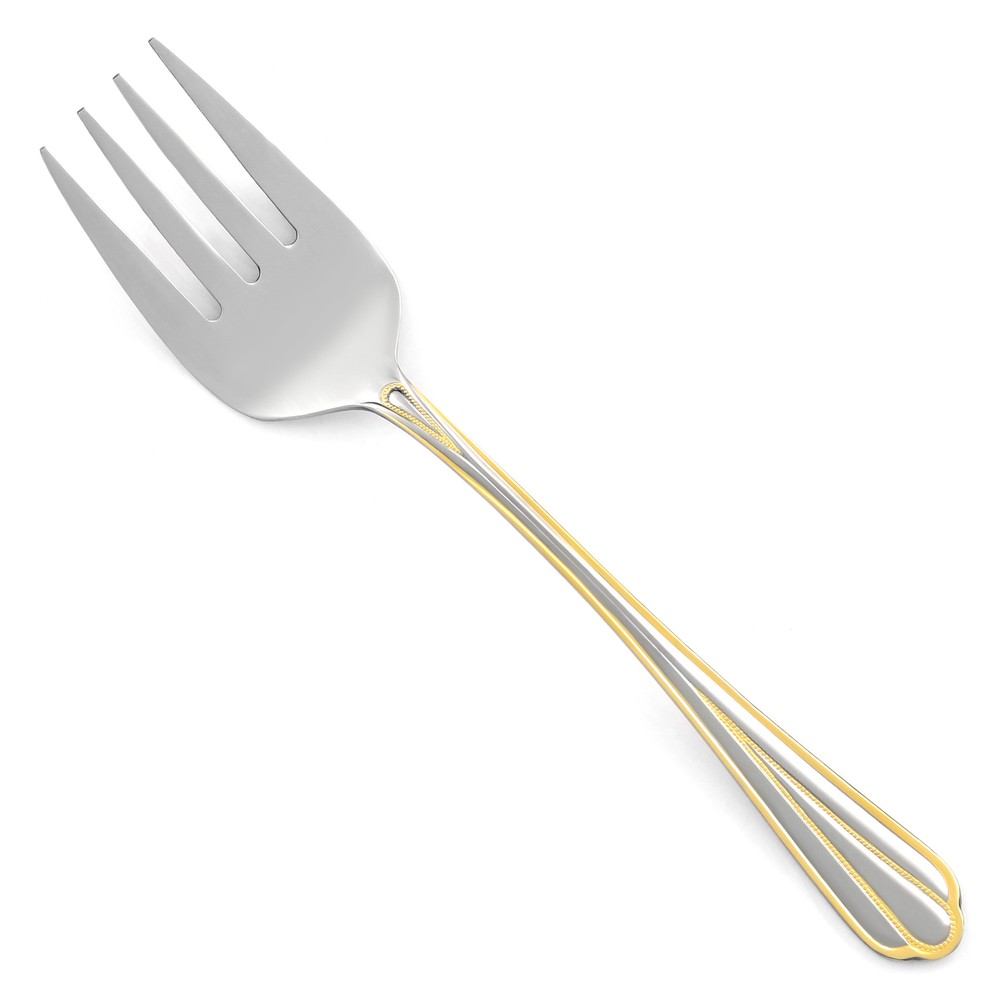 Hampton Silversmiths HSV209 Stainless Beaded Gold Accent Outline CHOICE Flatware