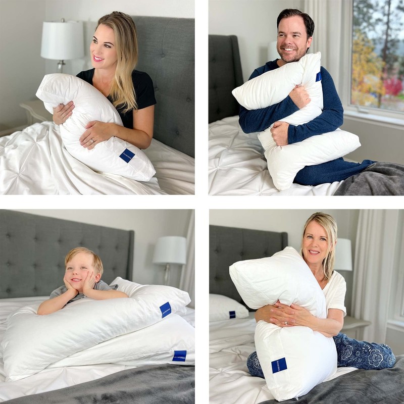 2-Pack King Size Memory Foam Pillows Adjustable Loft Cotton Cover Firm Support gallery