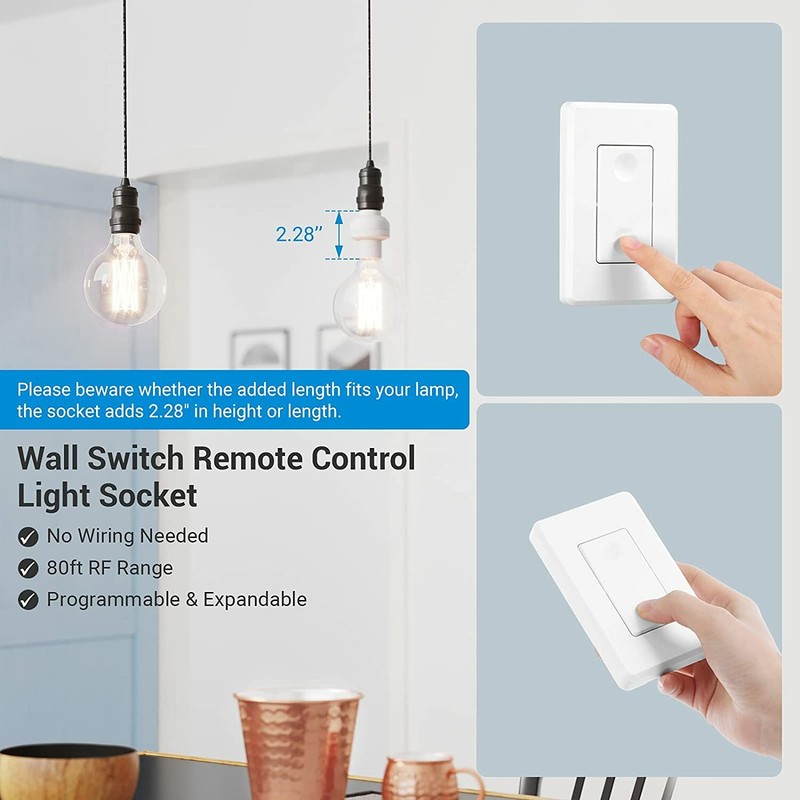 DEWENWILS Remote Control Light Socket Wireless Light Switch for Light Fixtures gallery