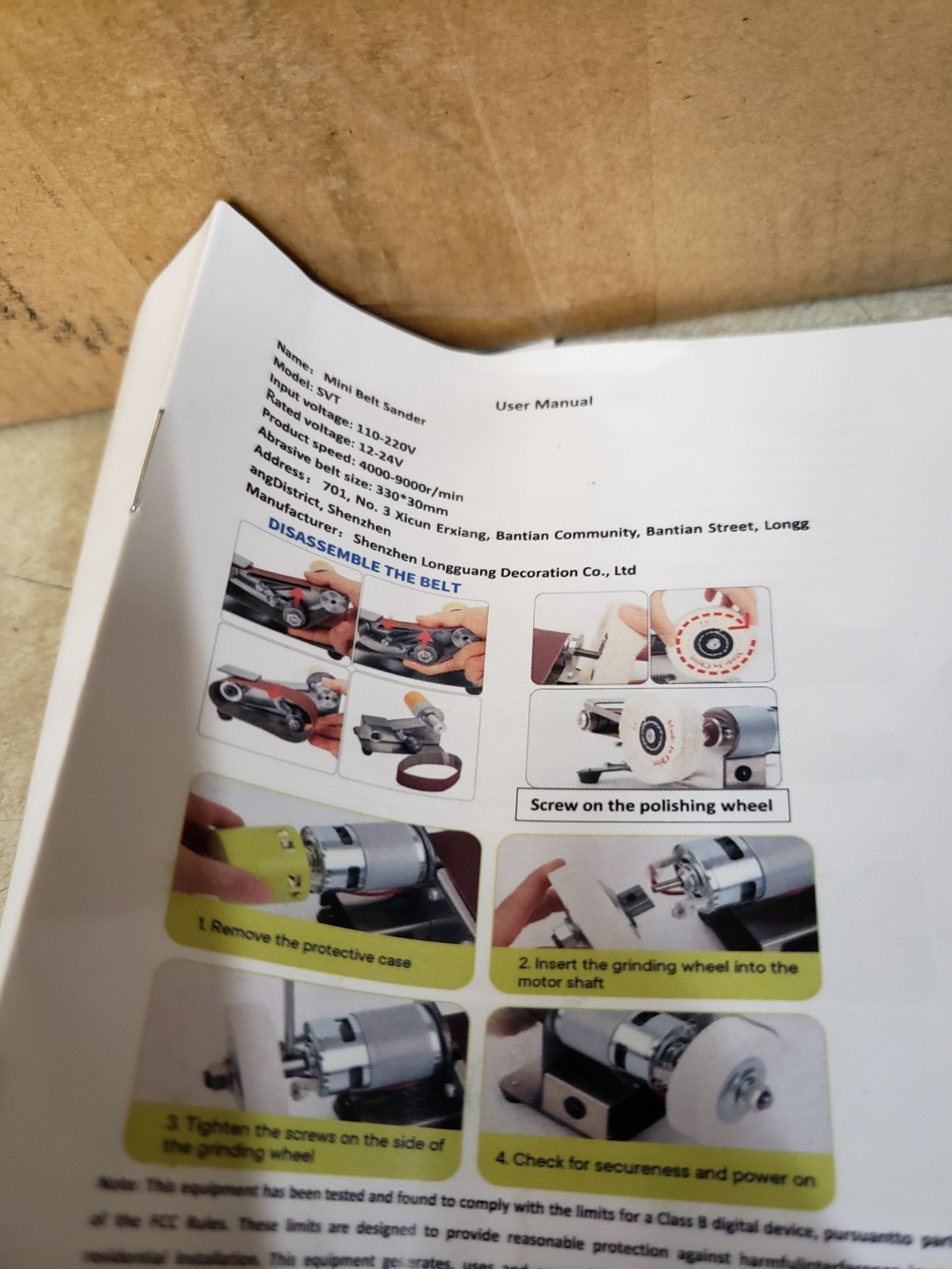 SVT Mini Electric Belt Sander DIY Polishing Grinding Machine Cutter 110-240V gallery