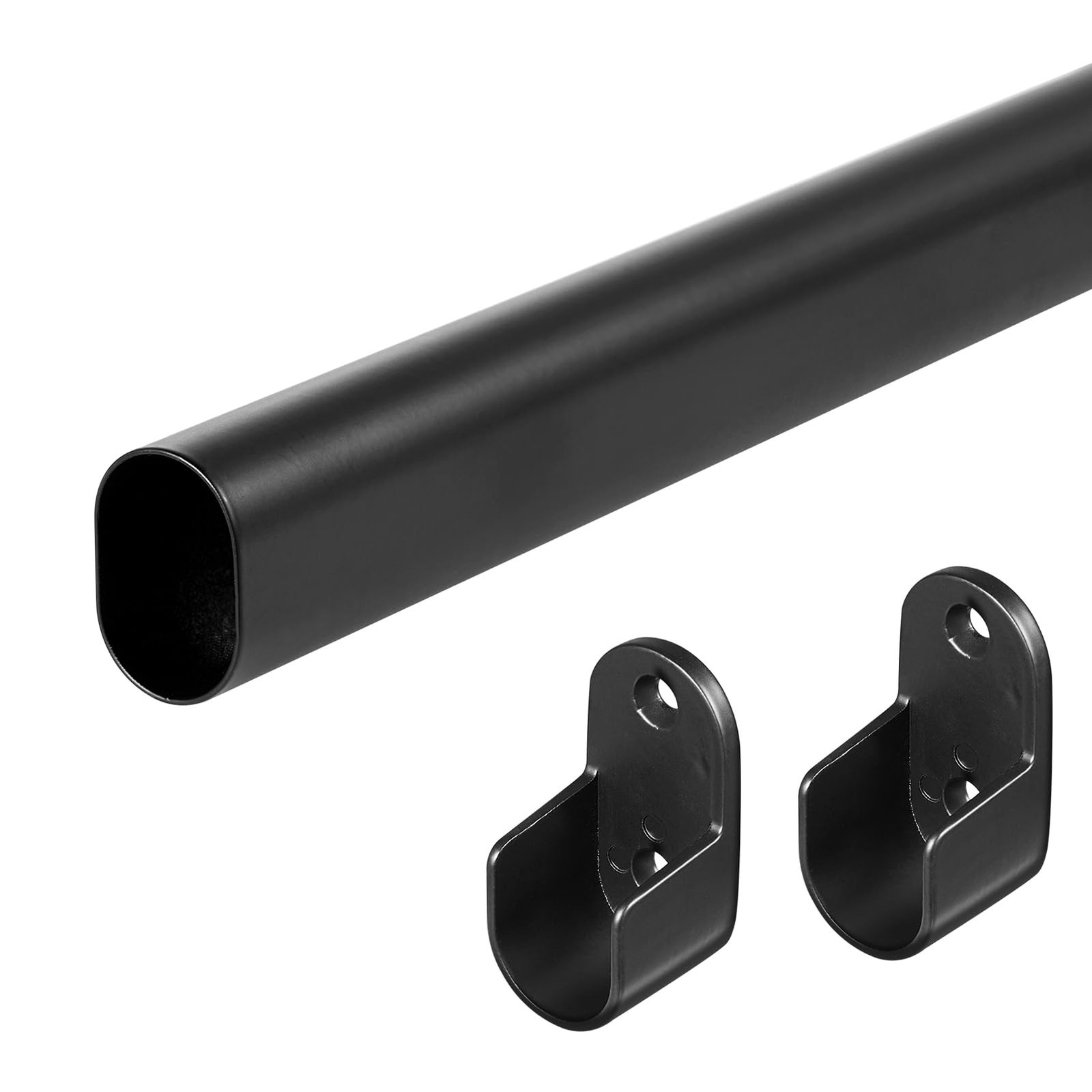 Oval Closet Rod for Hanging Clothes Adjustable Closet Rods 18 to 40 Inch Heavy gallery