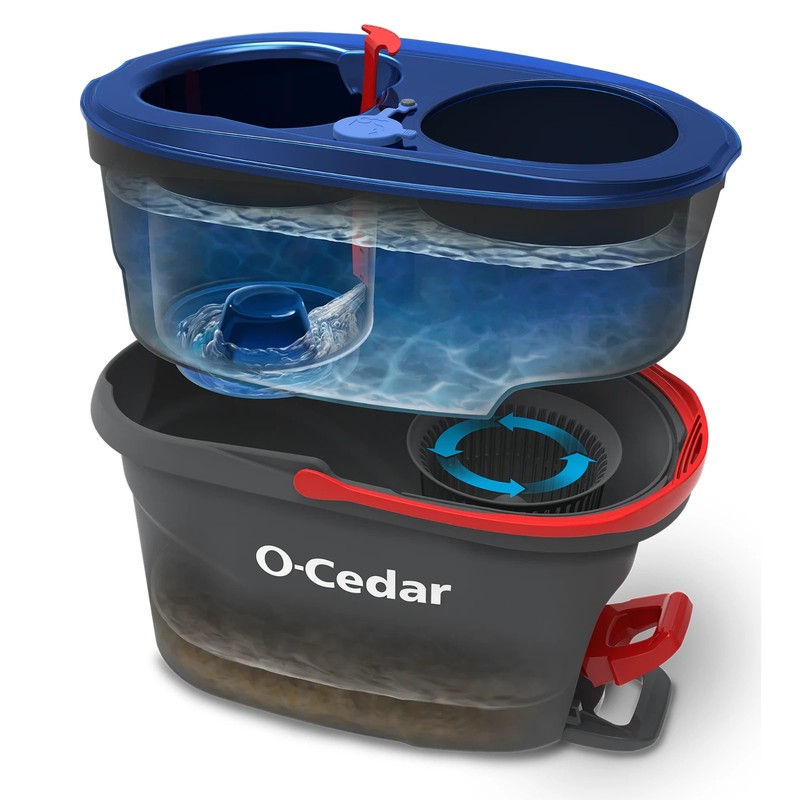 O-Cedar RinseClean Spin Mop & Bucket System, Clean with Water- No Import Fees gallery
