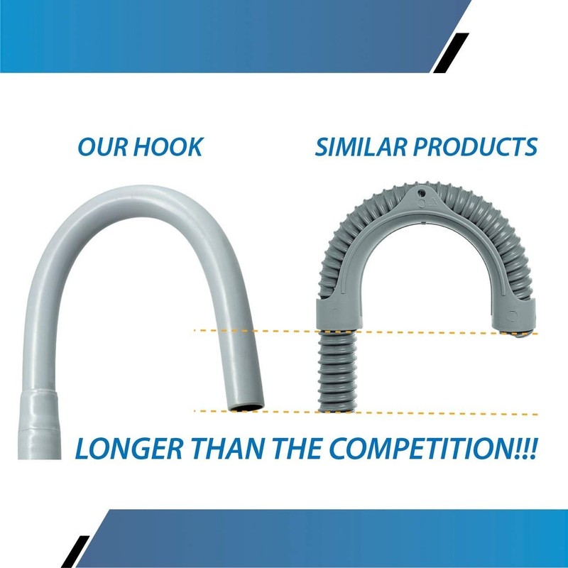 Replacement Washing Machine Flexible Drain Hose (6 feet) - Long Hook gallery