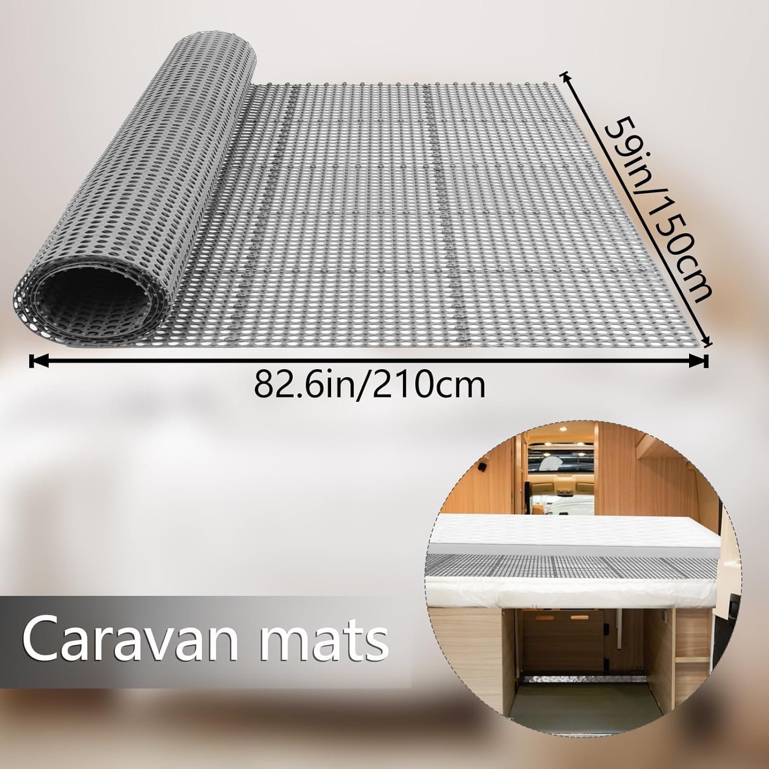 Plactic Mattress Underlay 83" L x 59" RV Under Mattress Modular Interlocking ... gallery