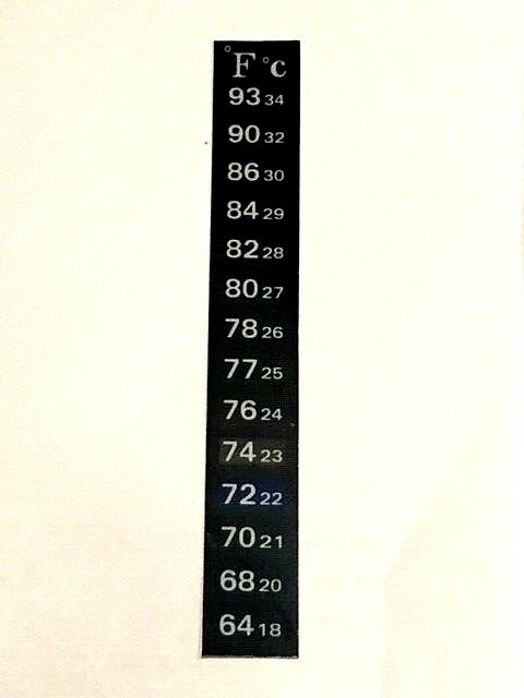 1 Aquarium Fish Tank Thermometer Temp Sticker Stick On **FAHRENHEIT IN BOLD!** gallery