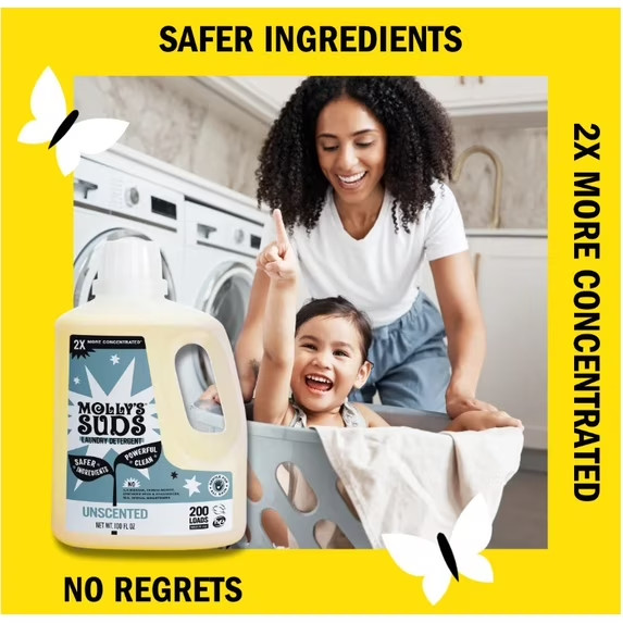 Molly's Suds 2X Concentrated Liquid Laundry Detergent, Unscented, Sensitive Skin gallery