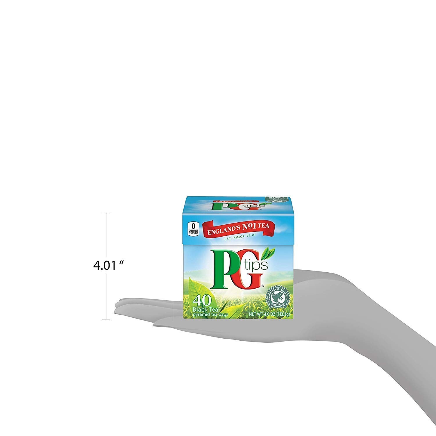 PG Tips Premium Black Tea Bags Non-Pyramid, 40 Count (Pack of 1) gallery