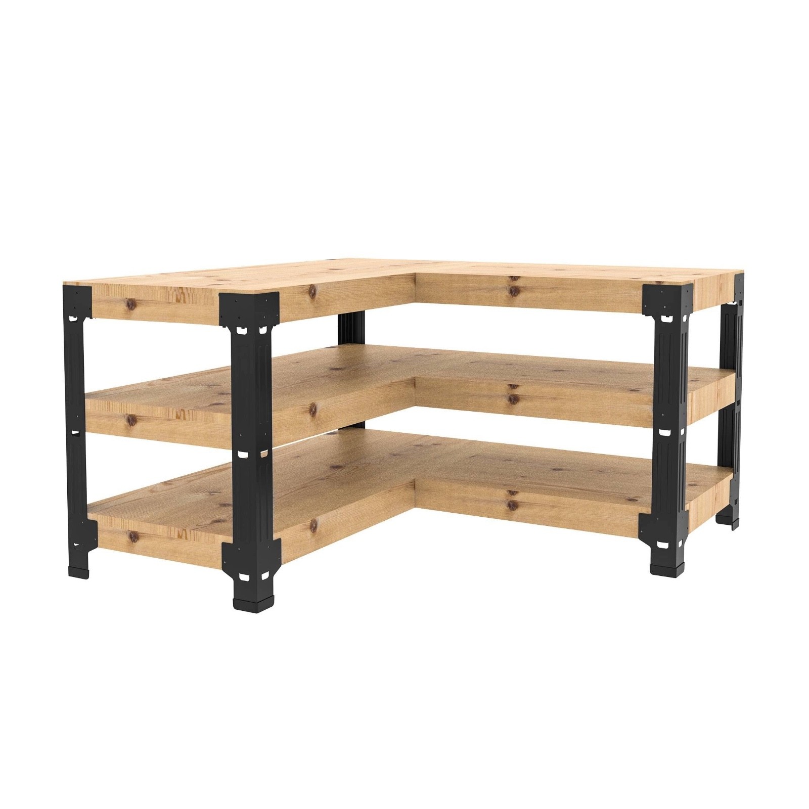 Universal Steel Workbench Kit 5 Legs L Shaped Heavy Duty Work Bench Garage NEW gallery