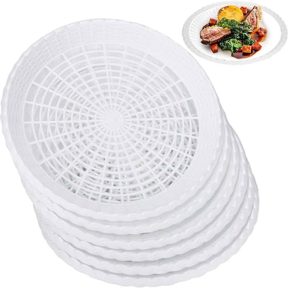 Reusable 6 Pack Plastic Paper Plate Holder for Party BBQ Outdoor Picnic Dining gallery