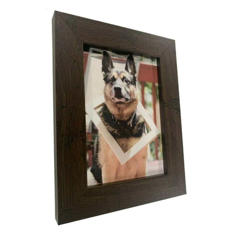 US Art Frames 1" Flat Distressed Mahogany MDF Picture Poster Frame, Custom-B gallery