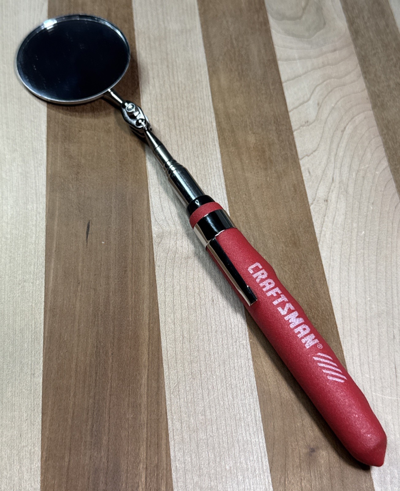 CRAFTSMAN 2-In Telescoping Inspection Mirror, 6.5-27 in Reach, Red CMMT14116 gallery