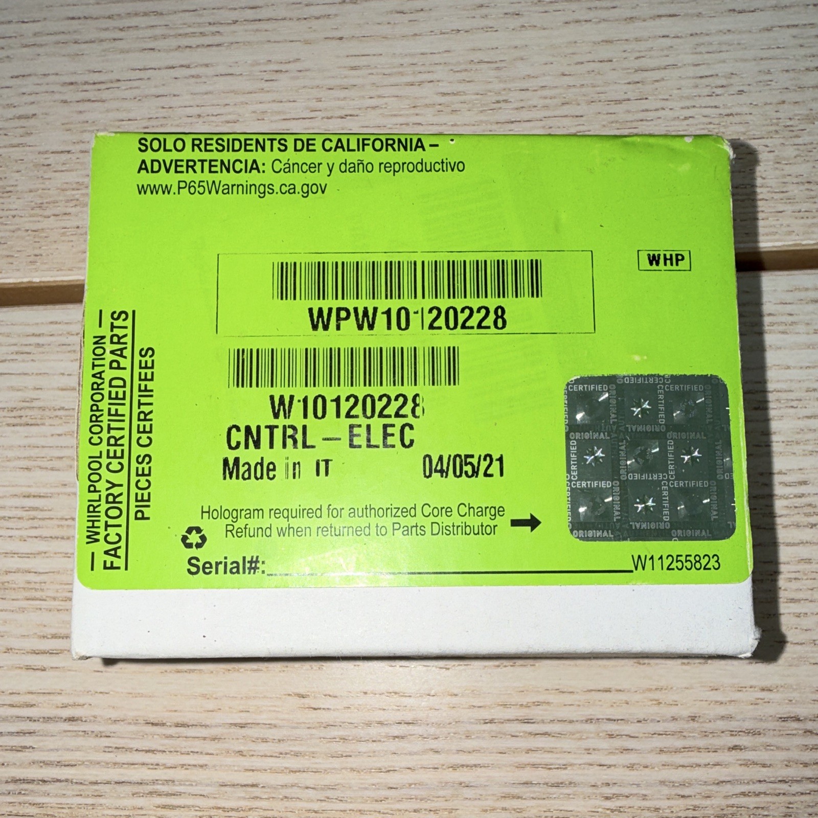 Whirlpool Cooktop Control Board WPW10120228 W10120228 1pk Includes Board gallery
