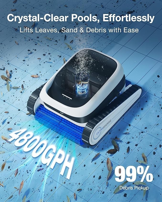 Ultramarine P1 Cordless Pool Cleaner, Smart Navigation, 180 Min Runtime gallery