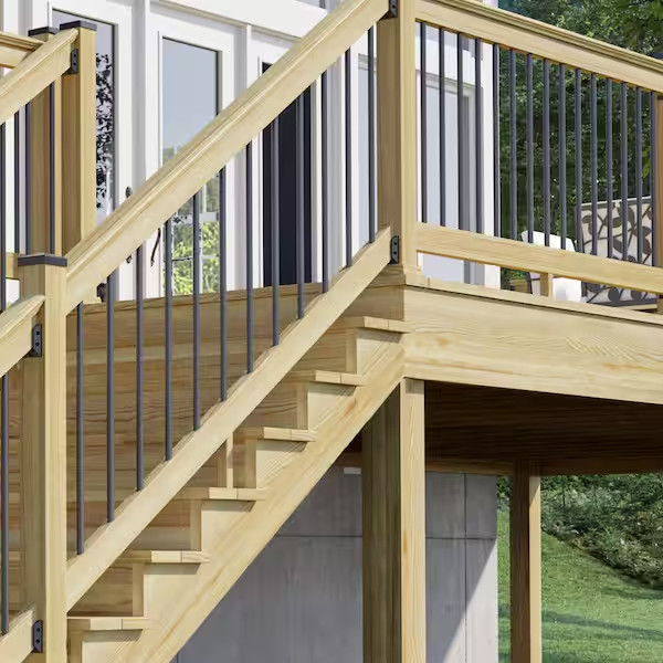 Treated Pine Stair 6-Step Stringer Ground Contact Pressure for Decks and Porch gallery